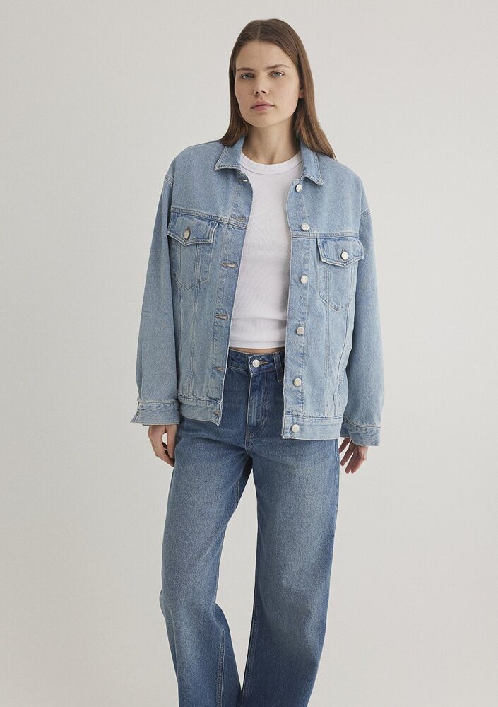 Mavi Luna Lt Blue 90 S Kadın Jean Ceket 1110177-89165 - 2