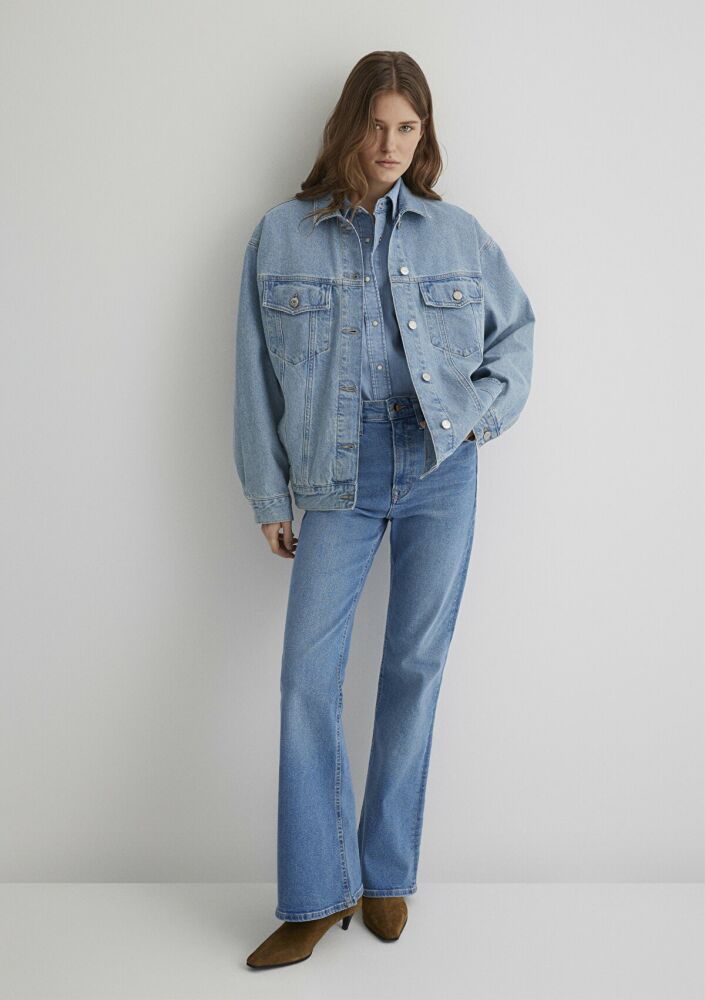Mavi Luna Lt Blue 90 S Kadın Jean Ceket 1110177-89165 (1)