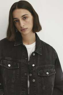 Mavi Luna Mid Smoke 90's Kadın Jean Ceket 1110177-85298 - Mavi (1)