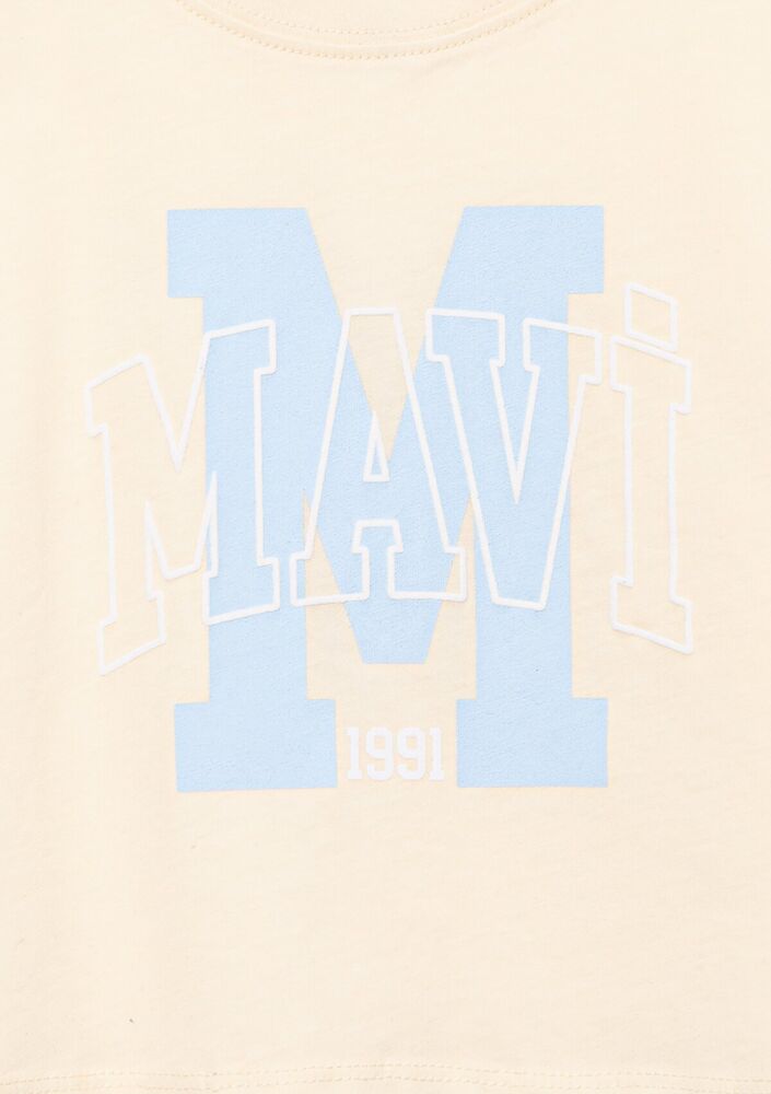 Mavi M Baskılı Logo Çocuk Tişört 7610276-89145 - 3