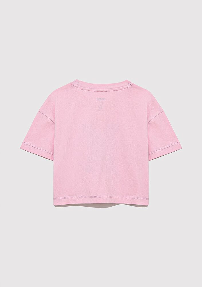 Mavi M Baskılı Logo Toz Pembe Çocuk Tişört 7610276-86953 - 2