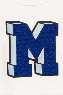 Mavi M Logo Baskılı Beyaz Çocuk Sweat 7S10079-70057 - 3