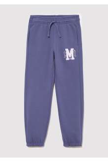 Mavi M Logo Baskılı Mor Çocuk Eşofman Altı 7010016-70661 - Mavi (1)