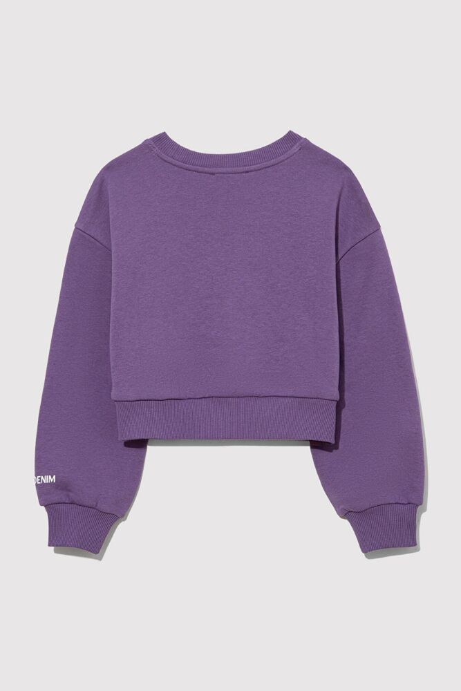 Mavi M Logo Baskılı Mor Çocuk Sweat 7S10079-88135 - 3