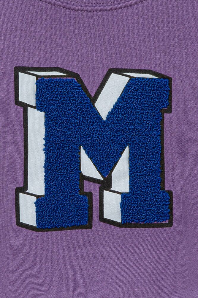 Mavi M Logo Baskılı Mor Çocuk Sweat 7S10079-88135 - 4