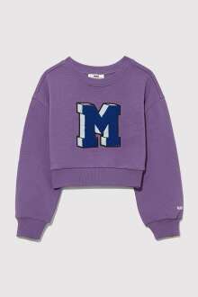 Mavi M Logo Baskılı Mor Çocuk Sweat 7S10079-88135 - Mavi (1)
