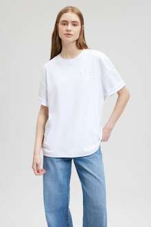 Mavi M91 Baskılı Beyaz Kadın Tişört 1612570-620 - Mavi (1)