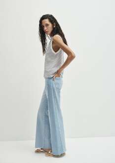 Mavi Malubu Blocking Denim Wide LegYüksek Bel Geniş Paça Kadın Jean Pantolon 1010152-88986 - 3