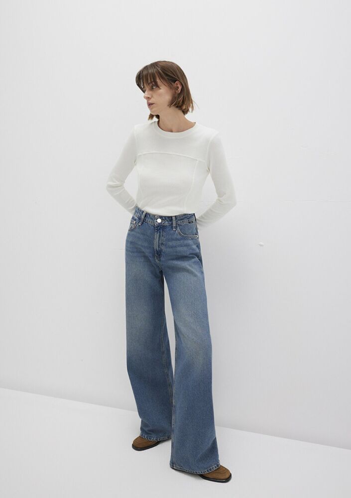 Mavi Malubu Lt Vintage Icon Wide Leg Yüksek Bel Geniş Paça Kadın Jean Pantolon 1010152-90515 (1)
