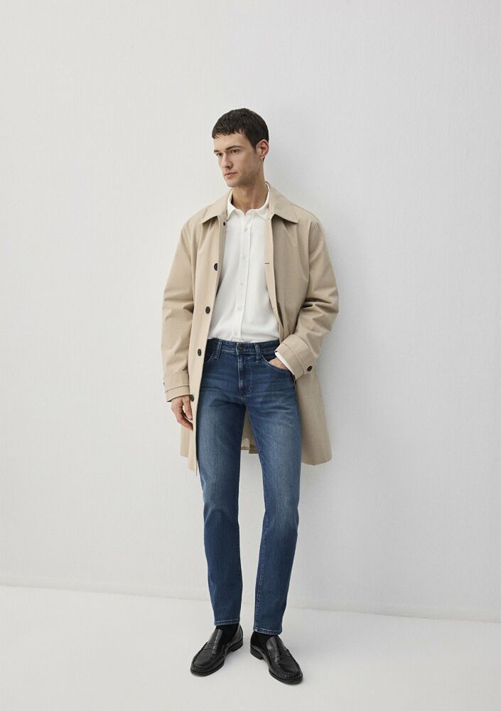 Mavi Marcus Lux Black İndigo Mavisi Slim Straight Normal Bel Daralan Paça Erkek Jean Pantolon 0035189349