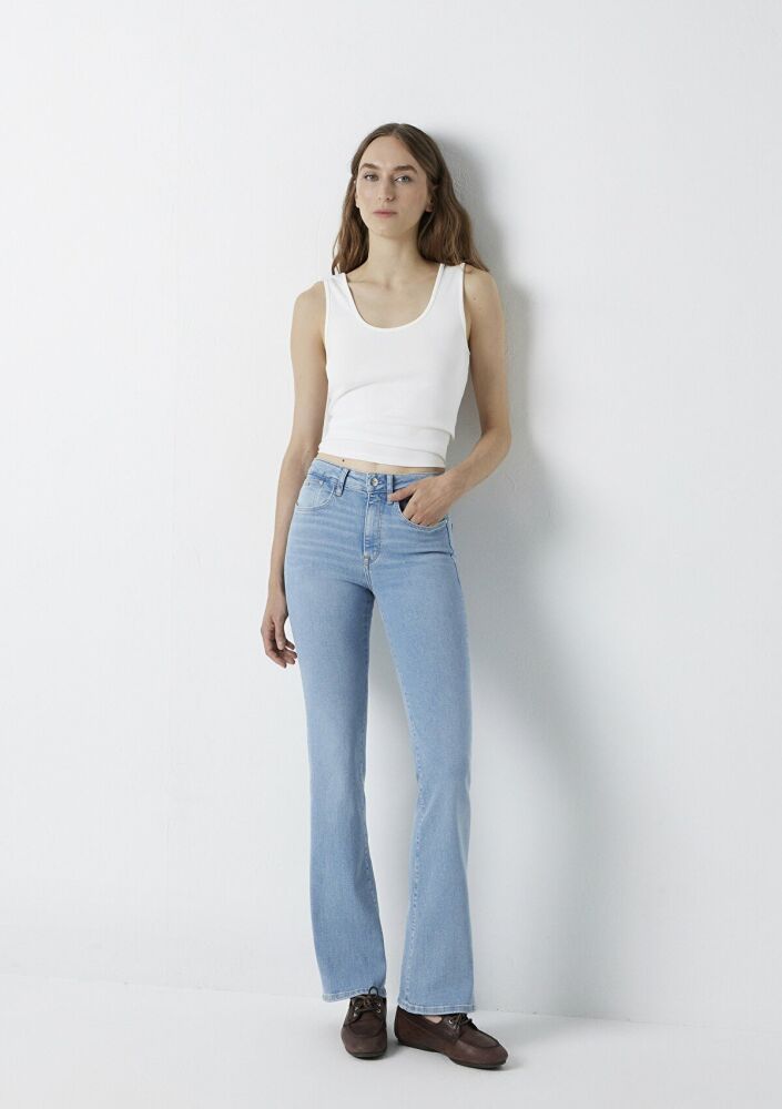 Mavi Maria Lt Brushed Premium Blue Flare Normal Bel Kadın Jean Pantolon 101225-A4172