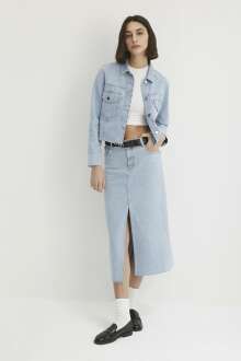 Mavi Marın Bleached Denım Kadın Etek 1310371-86786 - Mavi (1)