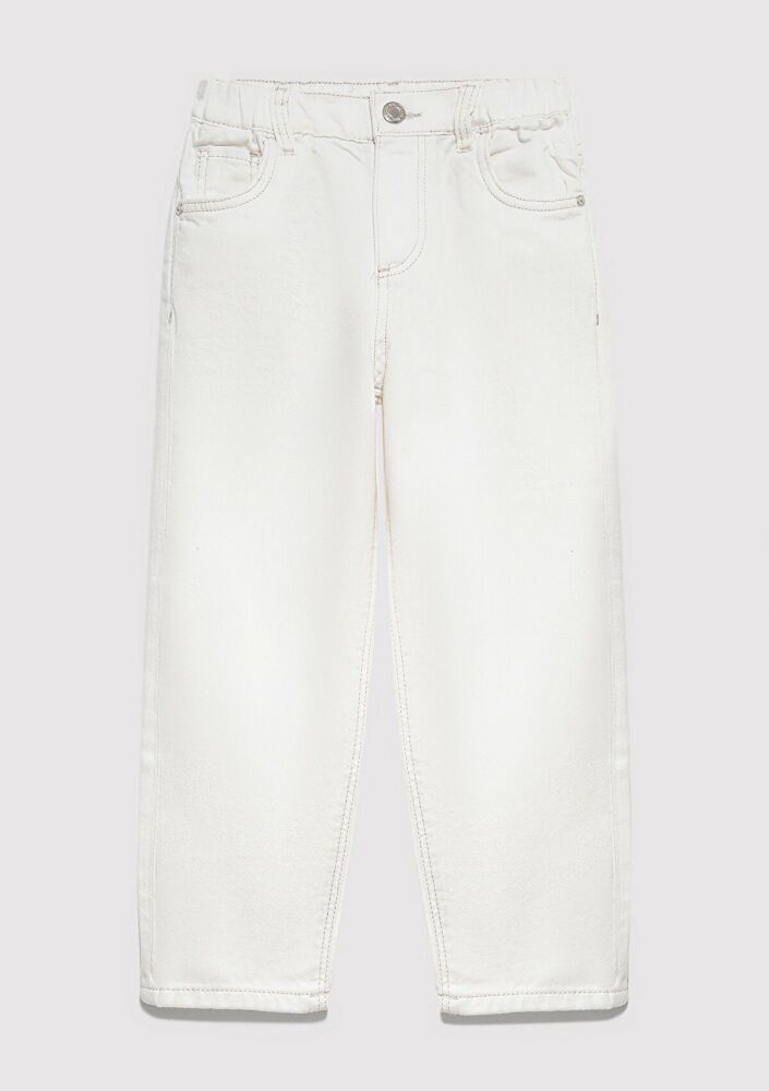 Mavi Mars 90lar Kırık Beyaz Tapared Çocuk Jean Pantolon 6011361-A2945 (1)