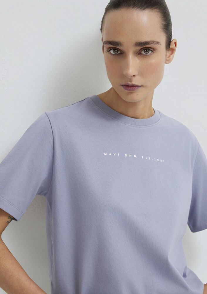 Mavi Mavi Baskılı Mor Kadın Tişört 1613147-81919