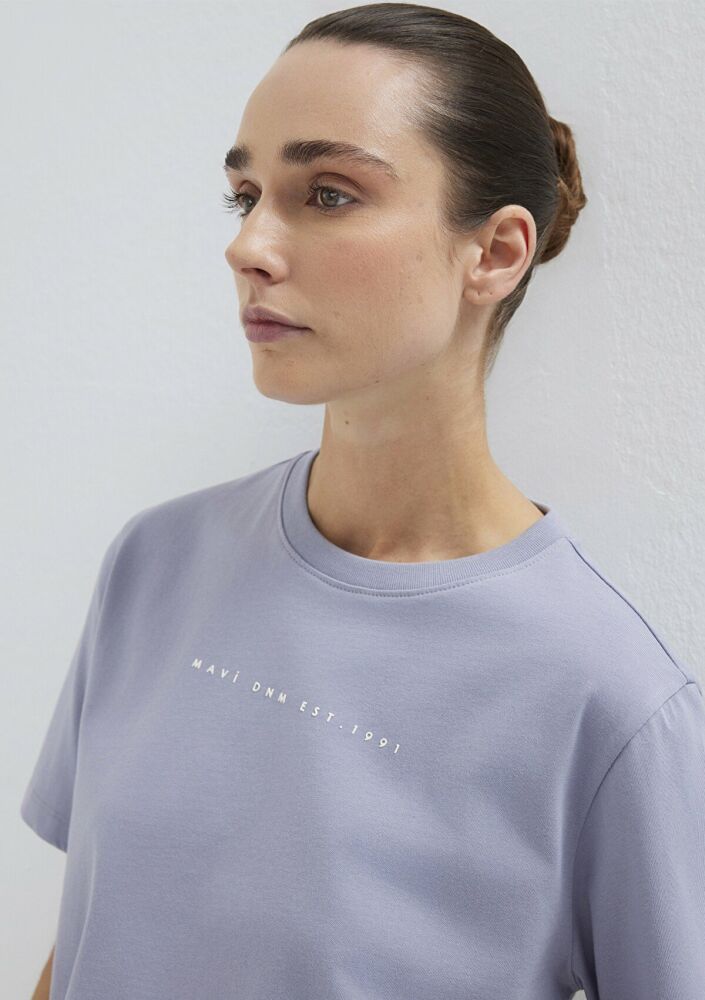 Mavi Mavi Baskılı Mor Kadın Tişört 1613147-81919 (1)