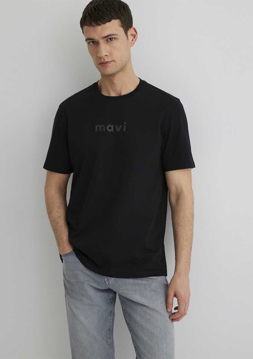 Mavi Mavi Baskılı Siyah Regular Fit Erkek Tişört 0612732-900