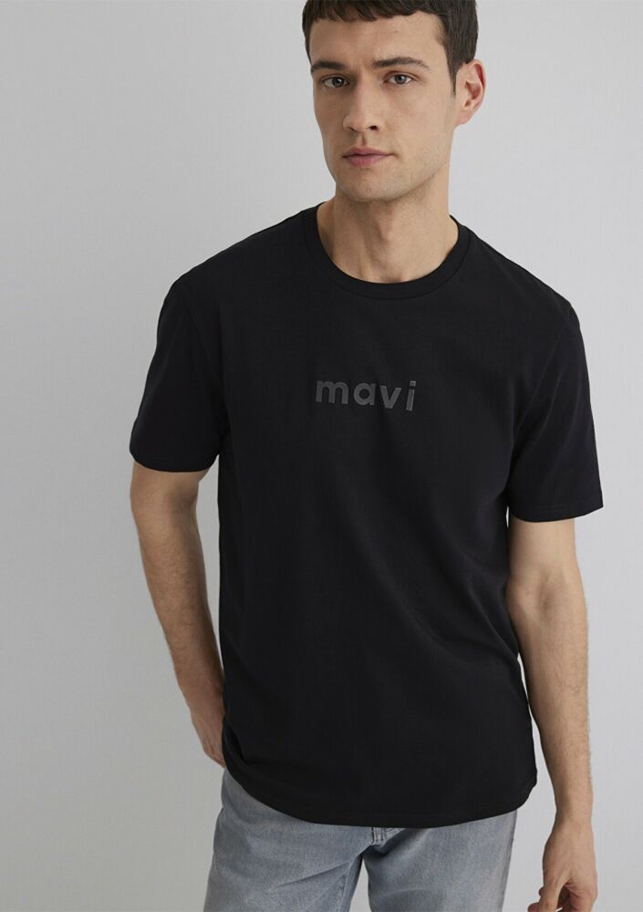 Mavi Mavi Baskılı Siyah Regular Fit Erkek Tişört 0612732-900 (1)