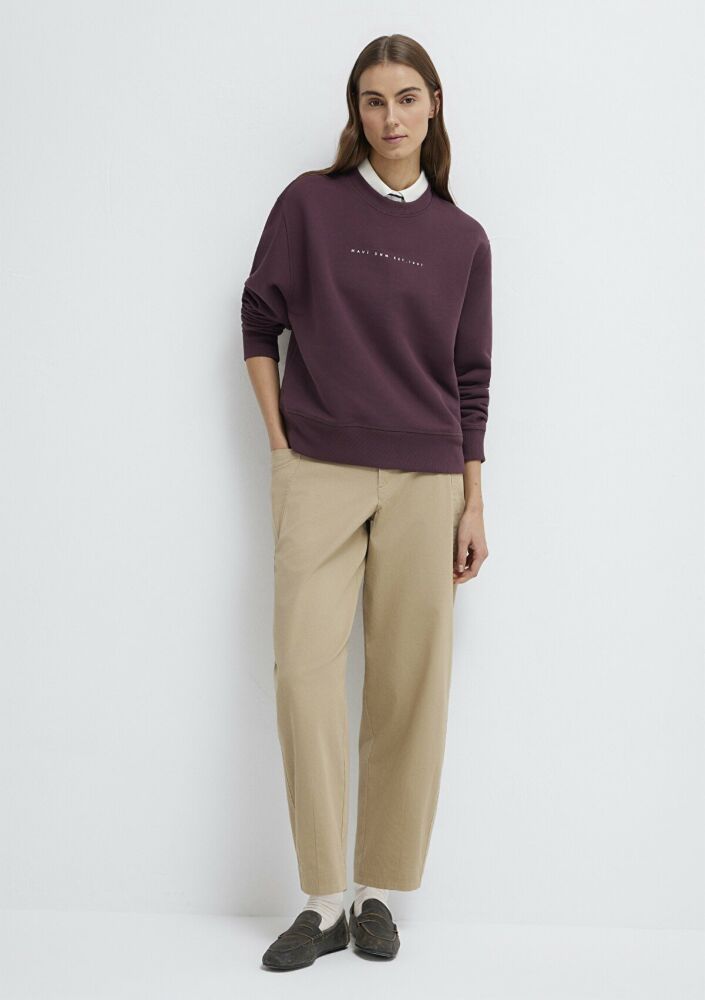 Mavi Mavi Denim Baskılı Bordo Loose Fit Kadın Sweatshirt 1S10525-70260 (1)