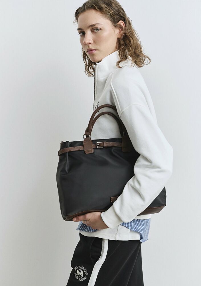 Mavi Mavi Logo Baskılı Yarı Fermuarlı Ekru Loose Fit Kadın Sweatshirt 1S10373-70057 (1)