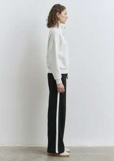 Mavi Mavi Logo Baskılı Yarı Fermuarlı Ekru Loose Fit Kadın Sweatshirt 1S10373-70057 - 5