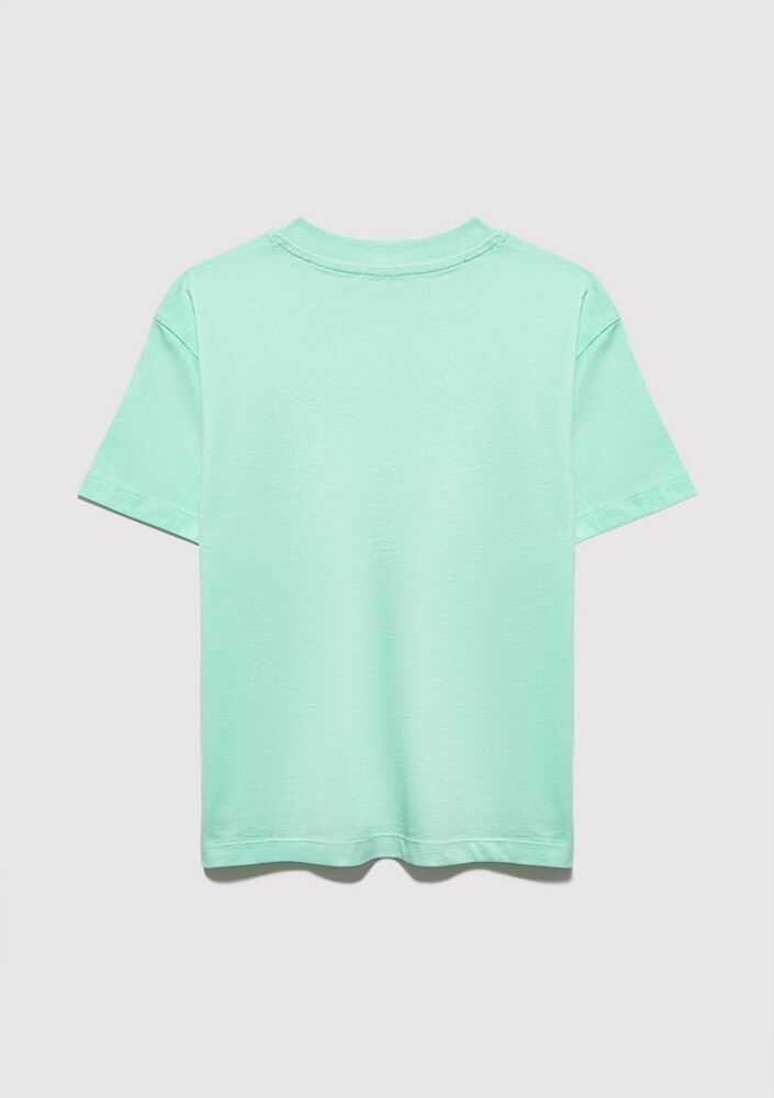 Mavi Mavi Logo Baskılı Yeşil Loose Fit Çocuk Tişört 7610386-71643 (1)