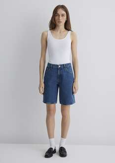 Mavi Melina All Blue Puslu Koyu Mavi Kadın Jean Şort 1410144-89745 - 4