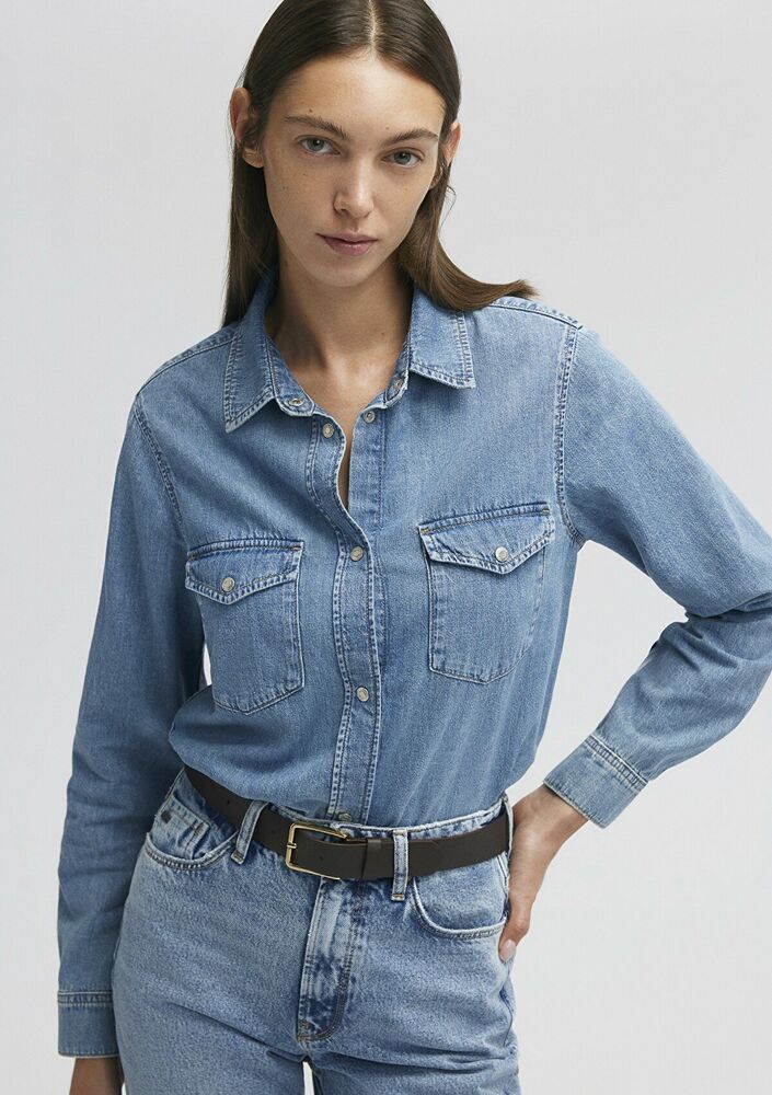 Mavi Merida All Blue İndigo Mavisi Jean Gömlek 1210662-86492 - 1