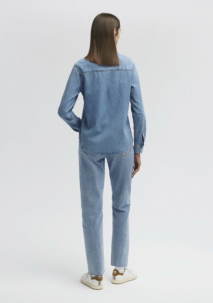Mavi Merida All Blue İndigo Mavisi Jean Gömlek 1210662-86492 - 3