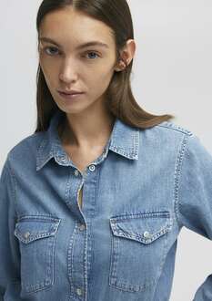 Mavi Merida All Blue İndigo Mavisi Jean Gömlek 1210662-86492 - 5