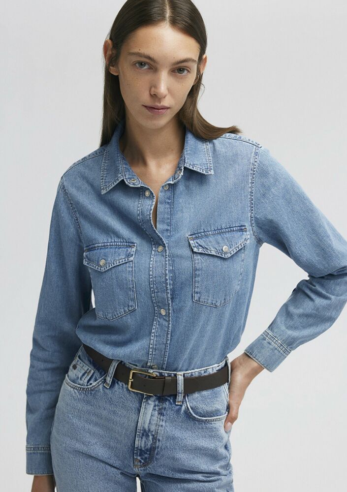 Mavi Merida All Blue İndigo Mavisi Jean Gömlek 1210662-86492