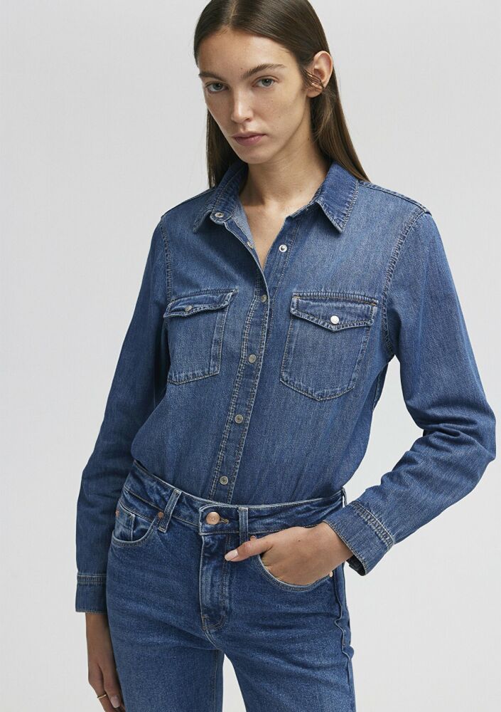 Mavi Merıda Blue Denim Kadın Jean Gömlek 1210662-86490