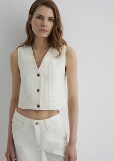 Mavi Merlın Off White Denim Kadın Jean Gömlek 1110265-89157 - 2