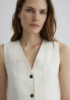 Mavi Merlın Off White Denim Kadın Jean Gömlek 1110265-89157 - 5