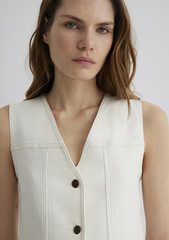 Mavi Merlın Off White Denim Kadın Jean Gömlek 1110265-89157 - 5
