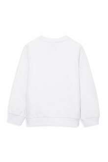 Mavi Mıav Baskılı Beyaz Çocuk Sweat 6610031-620 - 5