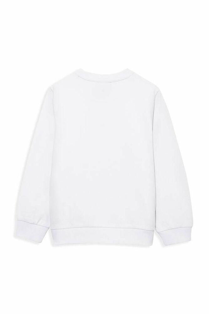 Mavi Mıav Baskılı Beyaz Çocuk Sweat 6610031-620 - 5