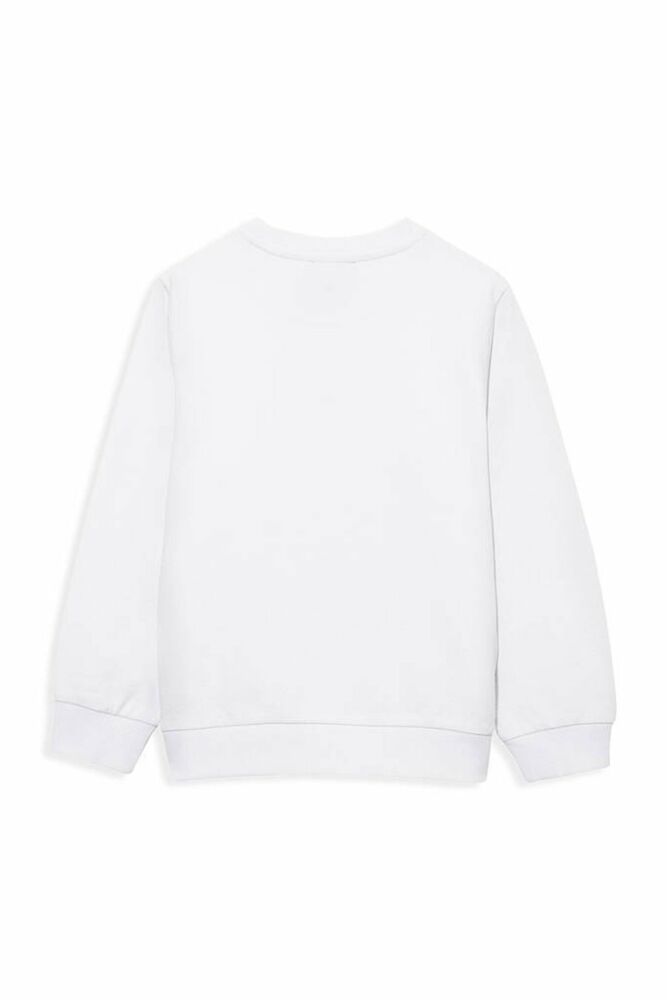 Mavi Mıav Baskılı Beyaz Çocuk Sweat 6610031-620 - 5