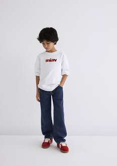 Mavi Mıav Baskılı Beyaz Çocuk Sweat 6610031-602 - 2