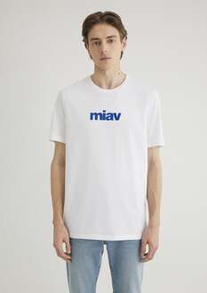 Mavi Miav Baskılı Beyaz Erkek Tişört 067153-620 - 4