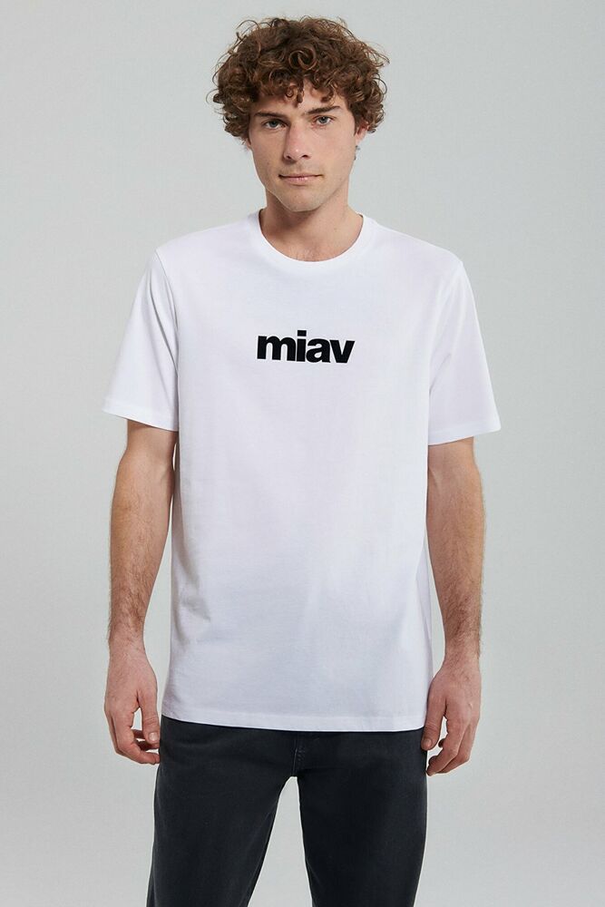 Mavi Miav Baskılı Beyaz Erkek Tişört 067153-602 - 4