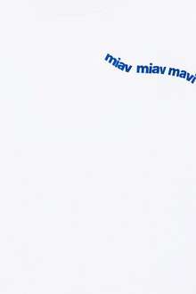 Mavi Mıav Baskılı Crop Beyaz Çocuk Tişört 7610180-620 - 5