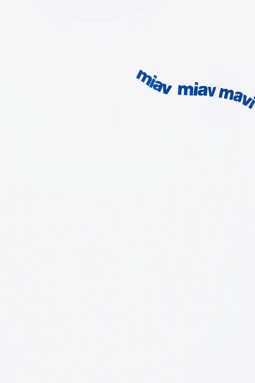 Mavi Mıav Baskılı Crop Beyaz Çocuk Tişört 7610180-620 - 5