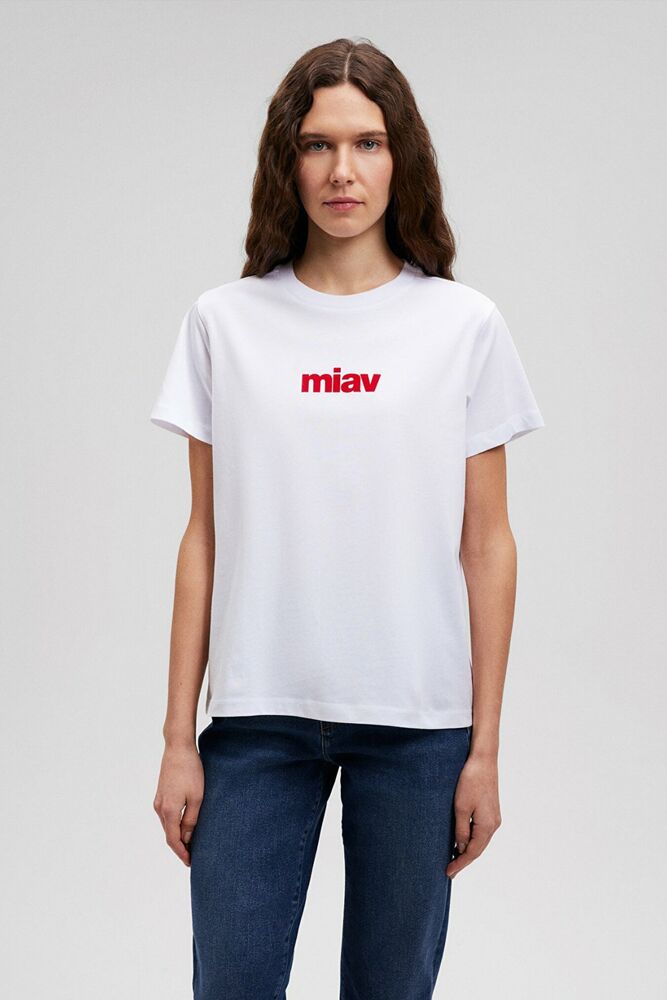 Mavi Miav Baskılı Kadın Tişört 1610622-86417 - 3