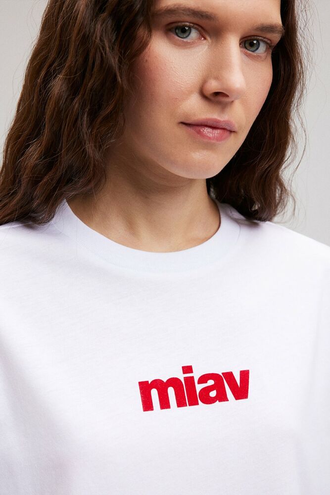 Mavi Miav Baskılı Kadın Tişört 1610622-86417 - 5