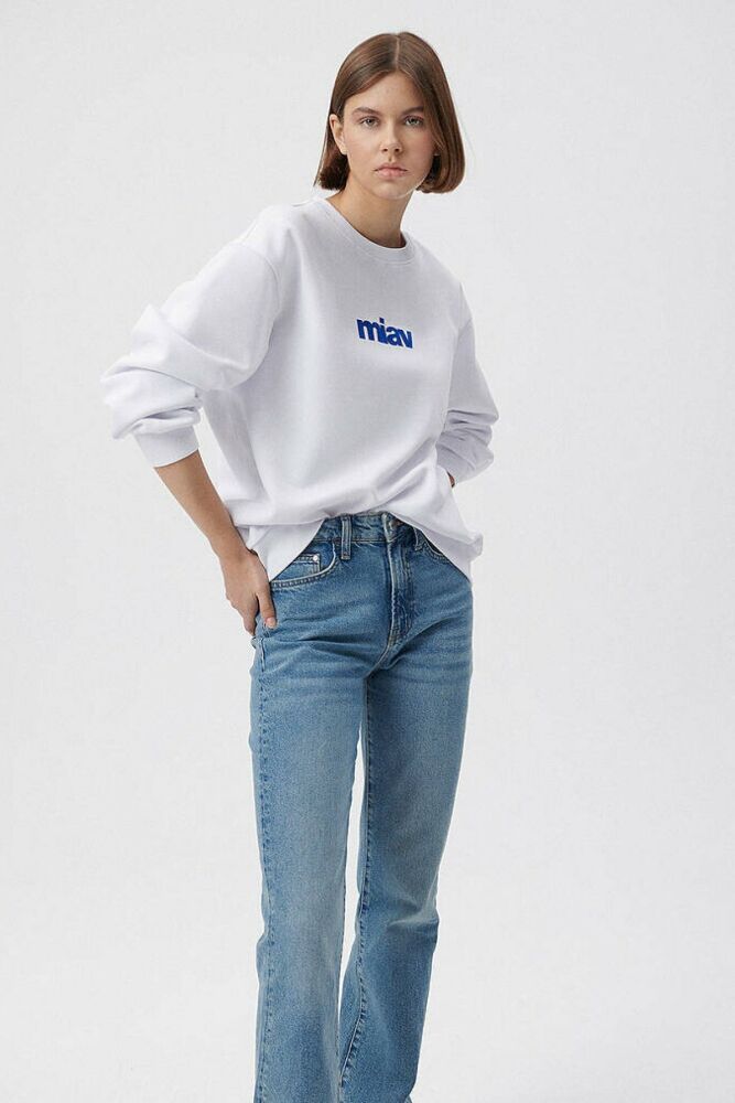 Mavi Miav Beyaz Kadın Sweat 1610964-620 - 1