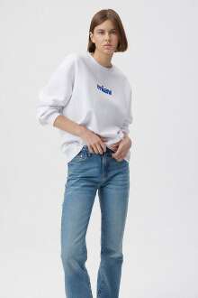 Mavi Miav Beyaz Kadın Sweat 1610964-620 - Mavi (1)