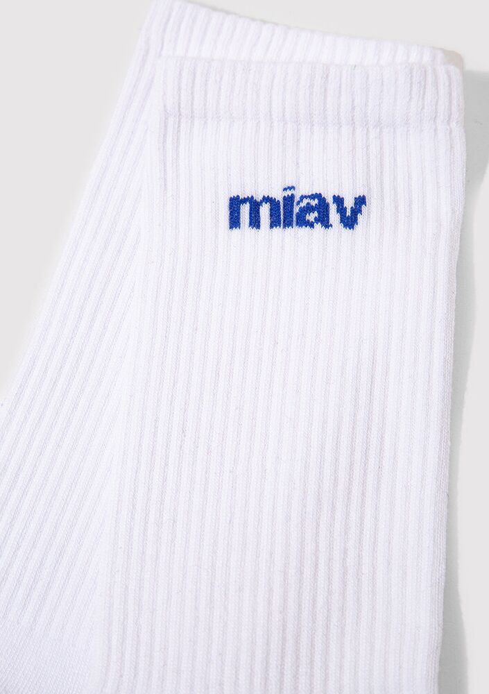 Mavi Mıav Beyaz Soket Erkek Çorap 0911440-620 - 2
