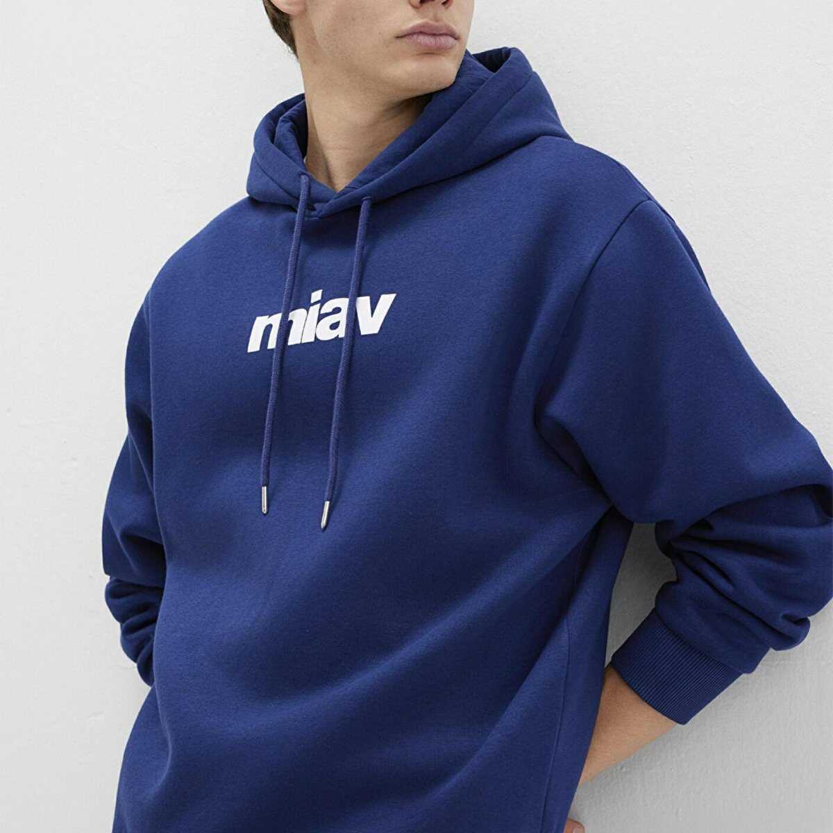 Mavi Miav Kapişonlu Koyu Saks Mavi Erkek Sweat 0S10001-70722