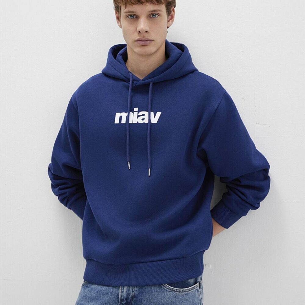 Mavi Miav Kapişonlu Koyu Saks Mavi Erkek Sweat 0S10001-70722 (1)