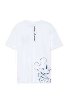 Mavi Mıckey Baskılı Beyaz Çocuk Tişört 7610201-620 - Mavi (1)